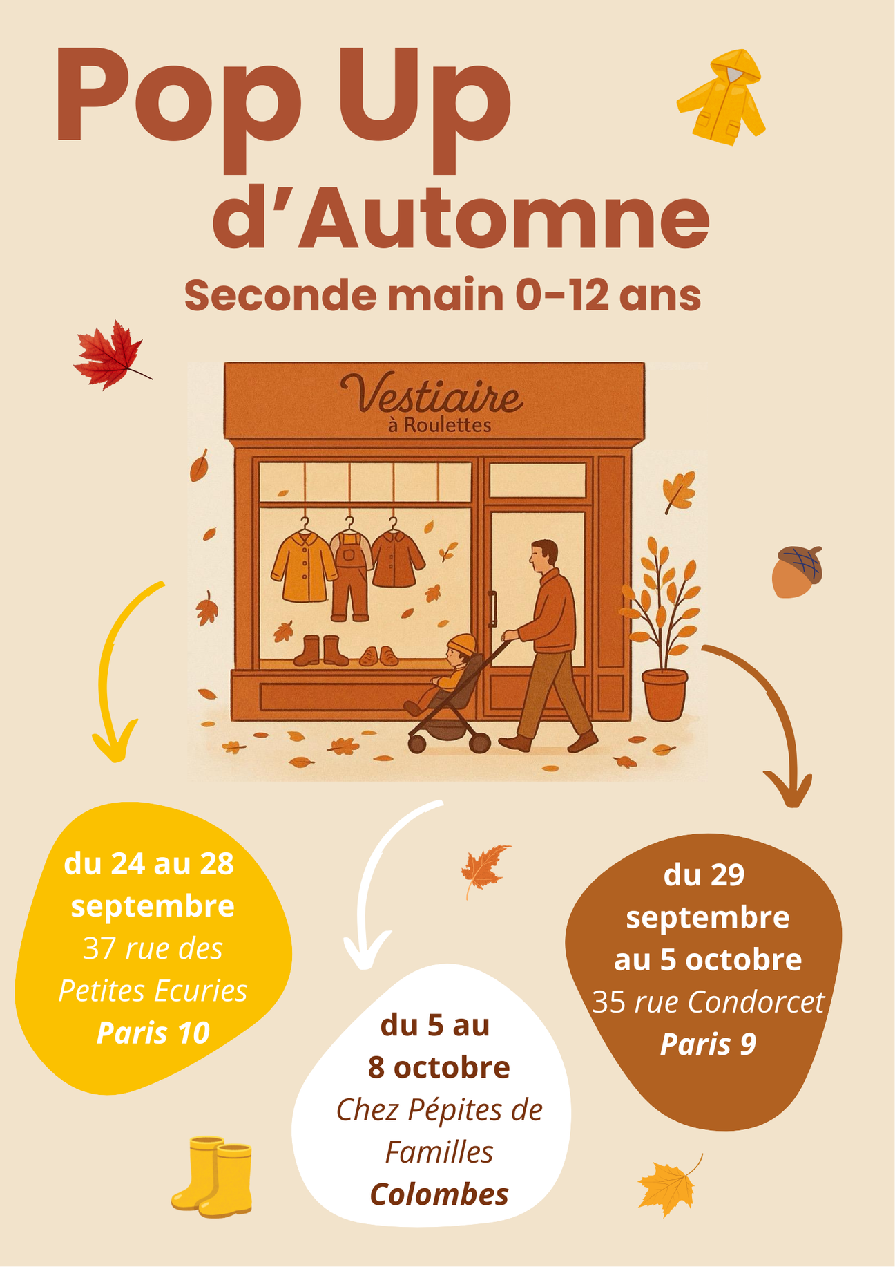 3 pop-up à venir pour la rentrée !